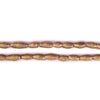 Folded Brass Tube Ethiopian Beads (7x5mm)