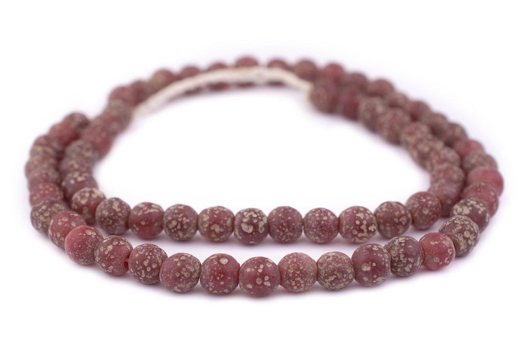 Deep Red Ancient Style Java Glass Beads (9mm) - The Bead Chest
