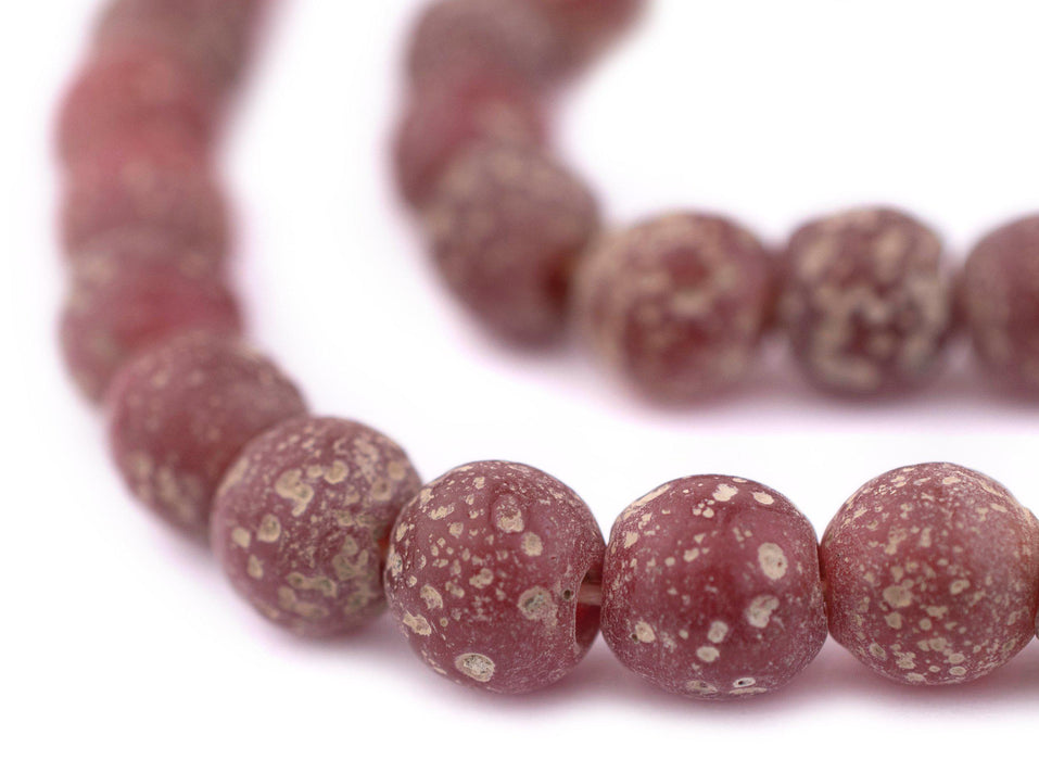 Deep Red Ancient Style Java Glass Beads (9mm) - The Bead Chest