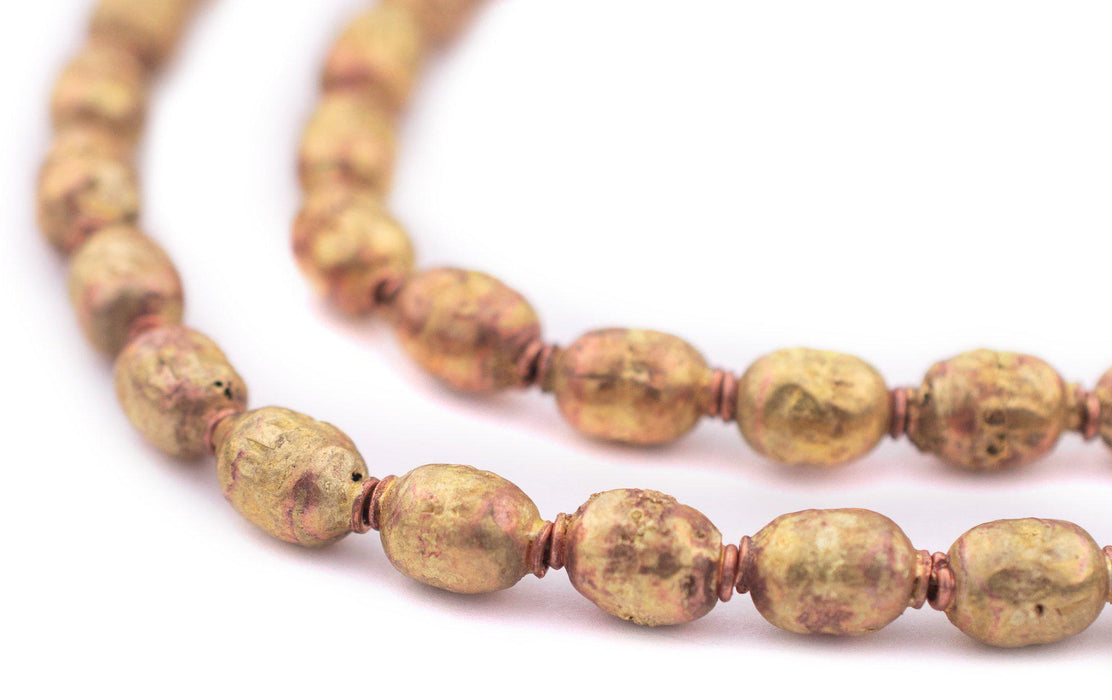 Mini Brass Ethiopian Prayer Beads (10x6mm) - The Bead Chest