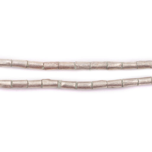 Ethiopian Silver Tube Beads (5x3mm) - The Bead Chest