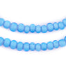 Turquoise White Heart Beads (8mm)