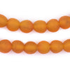 Light Orange Recycled Glass Beads (11mm)