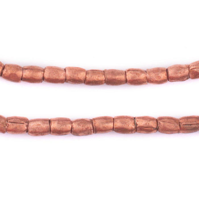 Folded Copper Ethiopian Metal Beads (6x5mm) - The Bead Chest