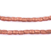 Folded Copper Ethiopian Metal Beads (6x5mm)