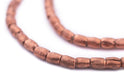 Folded Copper Ethiopian Metal Beads (6x5mm) - The Bead Chest