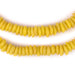 Yellow Ashanti Glass Saucer Beads (10mm) - The Bead Chest