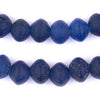 Cobalt Blue Ancient Style Bicone Java Glass Beads (15mm)
