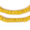 Yellow Ashanti Glass Saucer Beads (10mm)