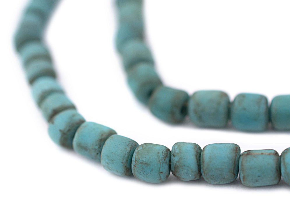 Vintage Turquoise Java Glass Beads - The Bead Chest