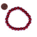 Cherry Red Wood Bracelet (8mm) - The Bead Chest