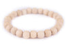 Cream Wood Bracelet (8mm)
