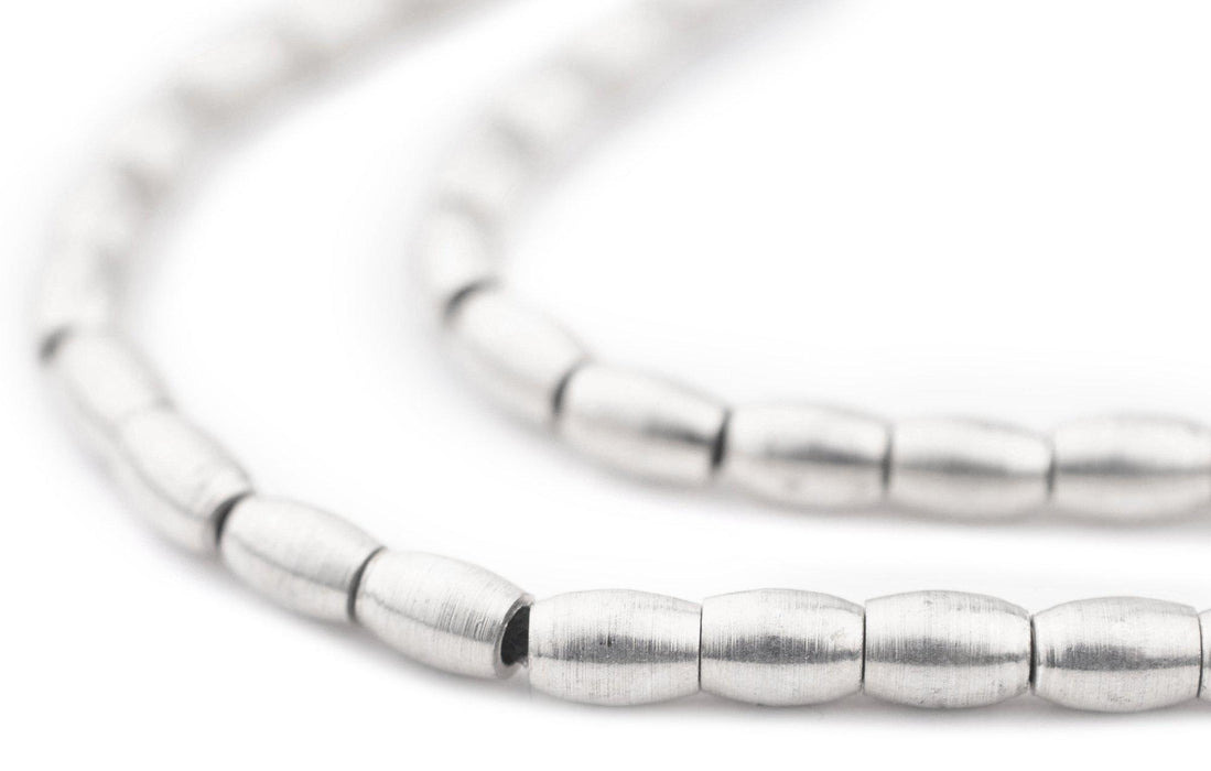Smooth Oval Silver Spacer Beads (4mm) - The Bead Chest