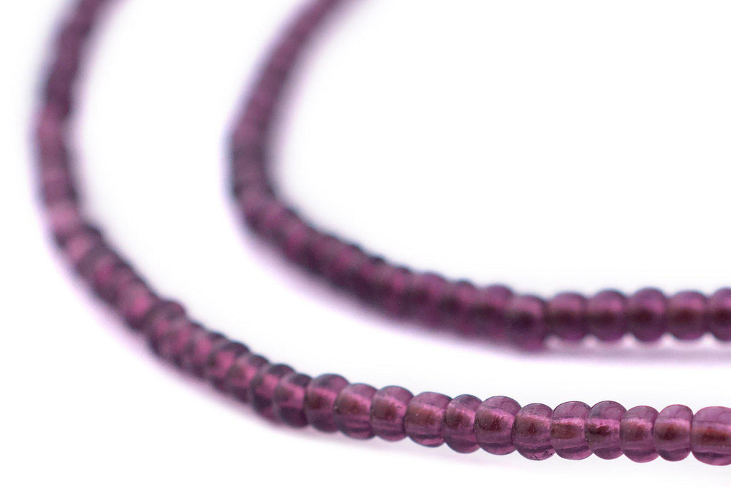 Garnet Purple Ghana Glass Seed Beads (3mm) - The Bead Chest
