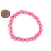 Neon Pink Wood Bracelet (8mm) - The Bead Chest