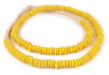 Yellow Ashanti Glass Saucer Beads (10mm) - The Bead Chest