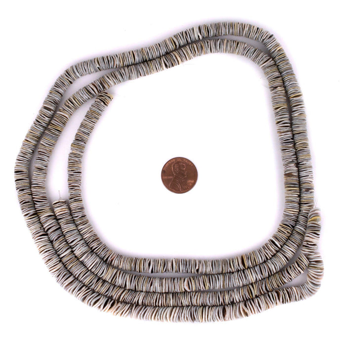 Grey Shell Heishi Beads (8mm) - The Bead Chest