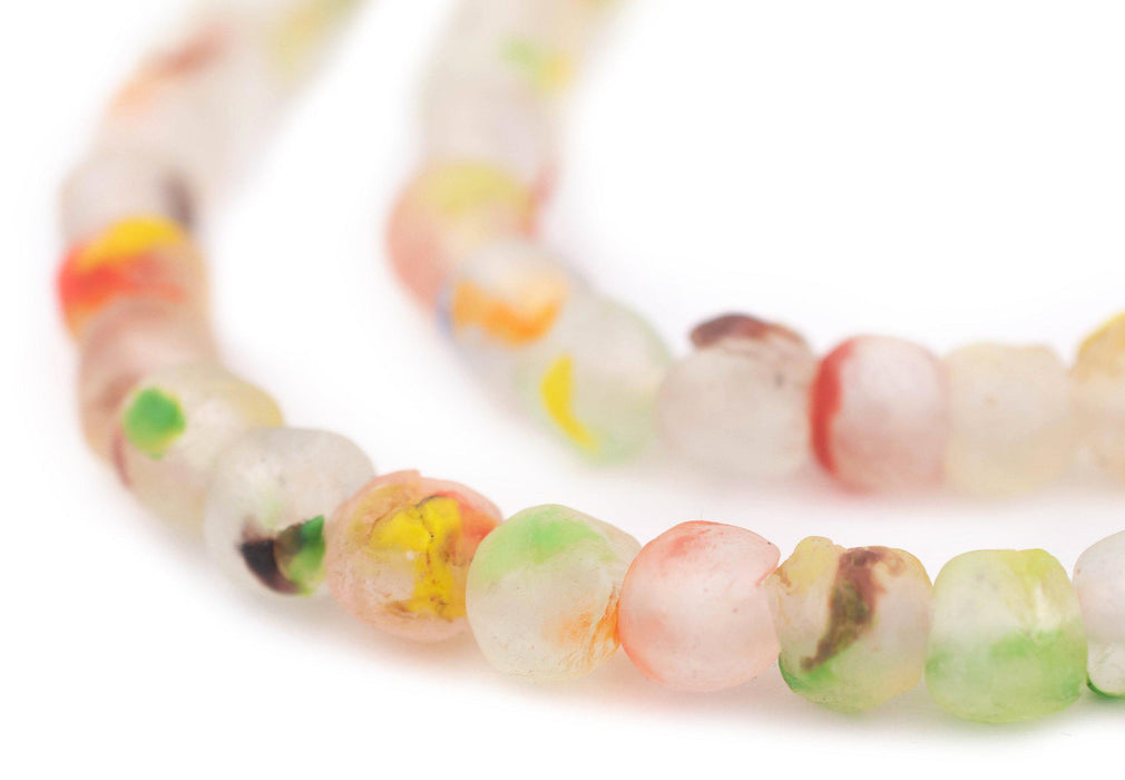 Rainbow Speckled Recycled Glass Beads (9mm) - The Bead Chest