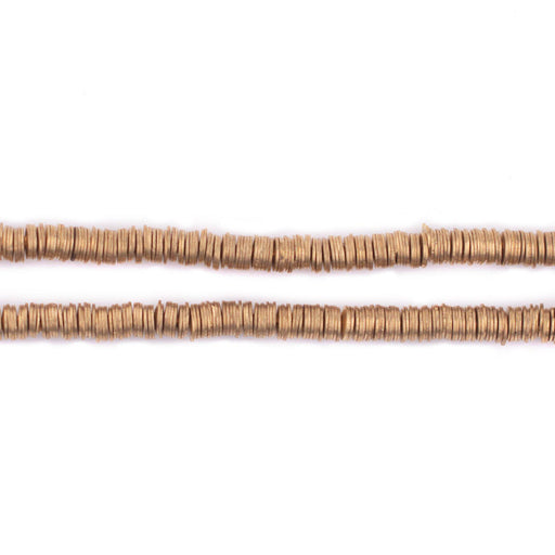 Gold Flat Disk Heishi Beads (4mm)