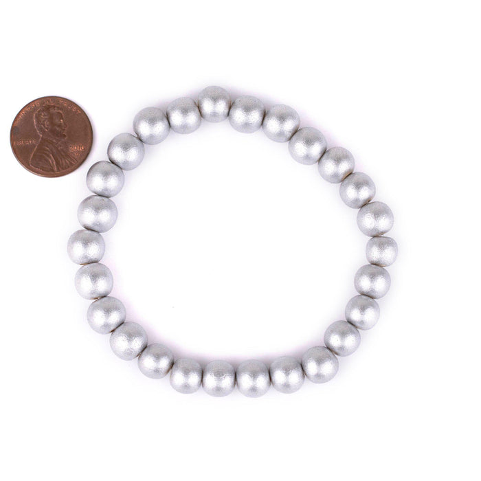 Silver Wood Bracelet (8mm) - The Bead Chest