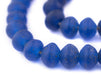 Cobalt Blue Ancient Style Bicone Java Glass Beads (15mm) - The Bead Chest