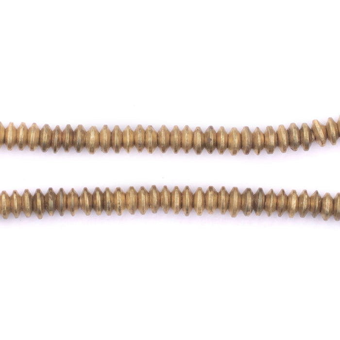 Brass Saucer Beads (5mm, 16 Inch Strand) - The Bead Chest