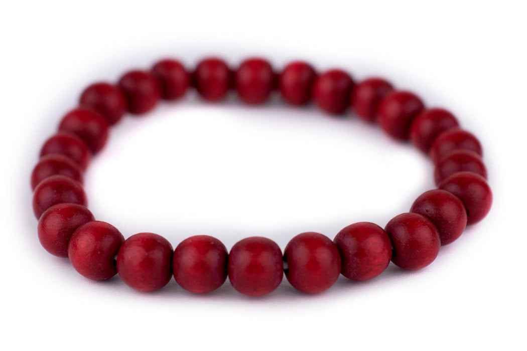 Red Wood Bracelet (8mm) - The Bead Chest