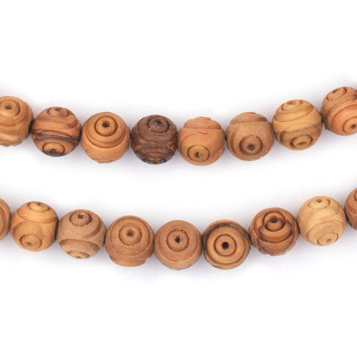 Carved Round Olive Wood Beads from Bethlehem (8mm) — The Bead Chest