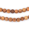 Carved Round Olive Wood Beads from Bethlehem (8mm)