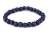 Cobalt Blue Wood Bracelet (8mm)