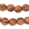 Carved Olive Wood Beads from Bethlehem (16mm)