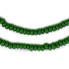 Verdant Green Java Glass Donut Beads (8mm)