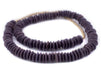 Purple Ashanti Glass Saucer Beads (14mm) - The Bead Chest