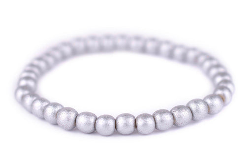 Silver Wood Bracelet (6mm) - The Bead Chest