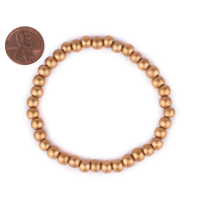 Gold Wood Bracelet (6mm) - The Bead Chest