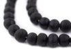 Black Ancient Style Java Glass Beads (11mm) - The Bead Chest