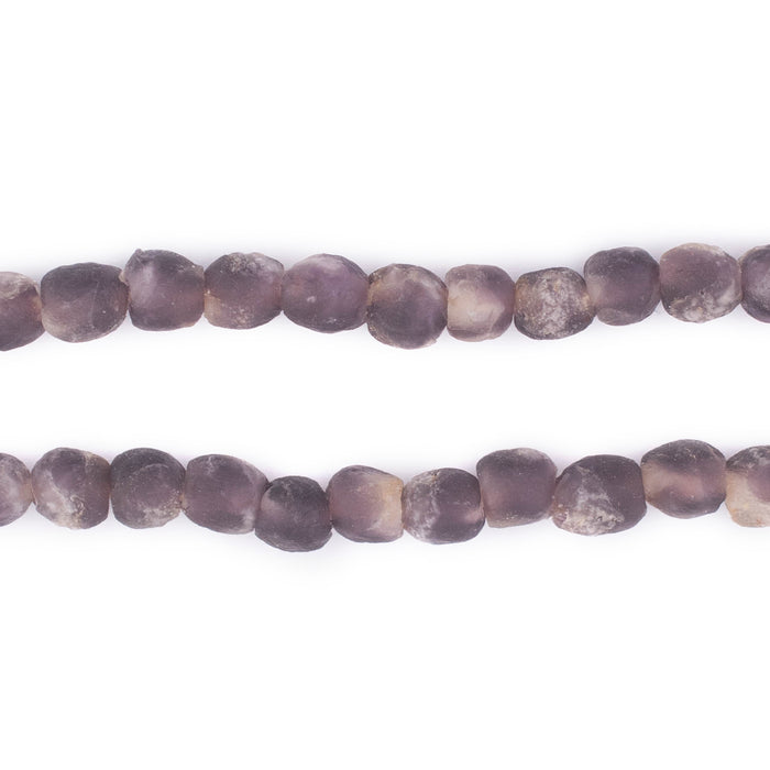 Purple Swirl Recycled Glass Beads (7mm) - The Bead Chest