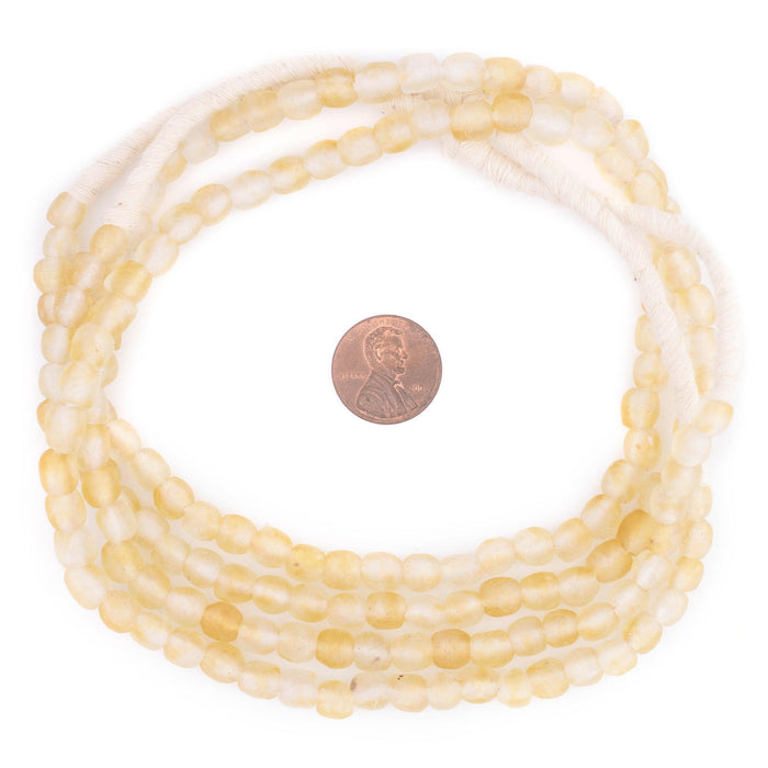 Amber Swirl Recycled Glass Beads (7mm) - The Bead Chest