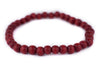 Cherry Red Wood Bracelet (6mm)