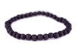 Dark Grey Wood Bracelet (6mm) - The Bead Chest