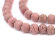 Opaque Pink Ancient Style Java Glass Beads (11mm) - The Bead Chest