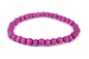 Magenta Wood Bracelet (6mm)