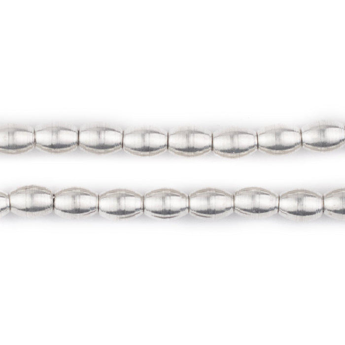 Smooth Oval Silver Spacer Beads (8x6mm) - The Bead Chest