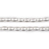 Smooth Oval Silver Spacer Beads (8x6mm)