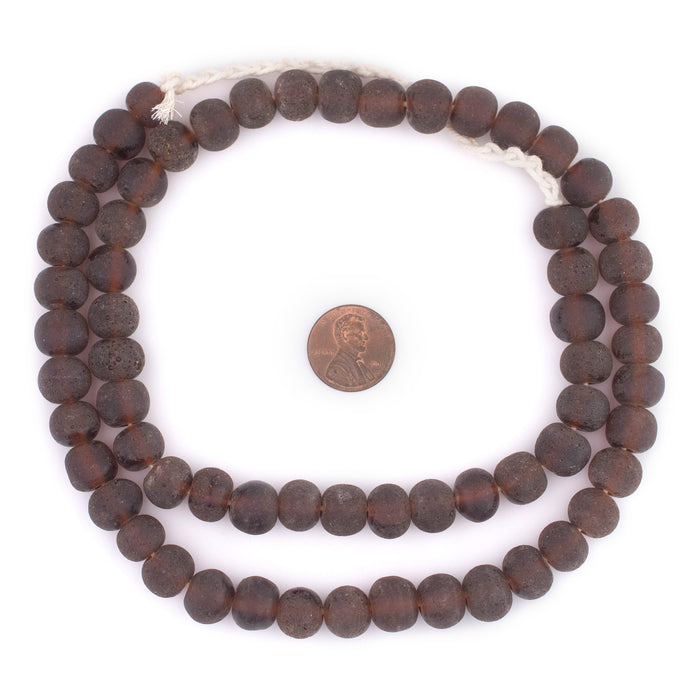 Brown Ancient Style Java Glass Beads (11mm) - The Bead Chest