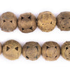 Cameroon-Style Ghana Brass Filigree Globe Beads (18mm, Long Strand)