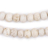 White Ancient Style Java Glass Beads (11mm)