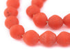 Orange Ancient Style Bicone Java Glass Beads (15mm) - The Bead Chest