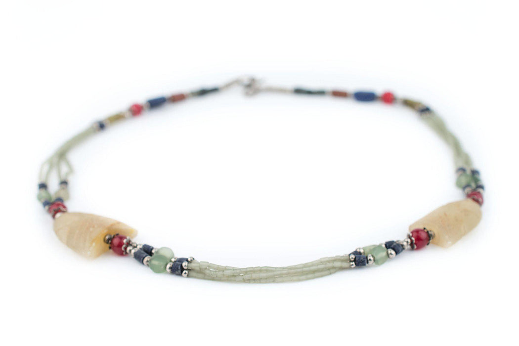 Natural Afghani Stone Jade Fish Necklace - The Bead Chest
