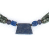 Natural Afghan Stone Lapis Trapezoid Necklace